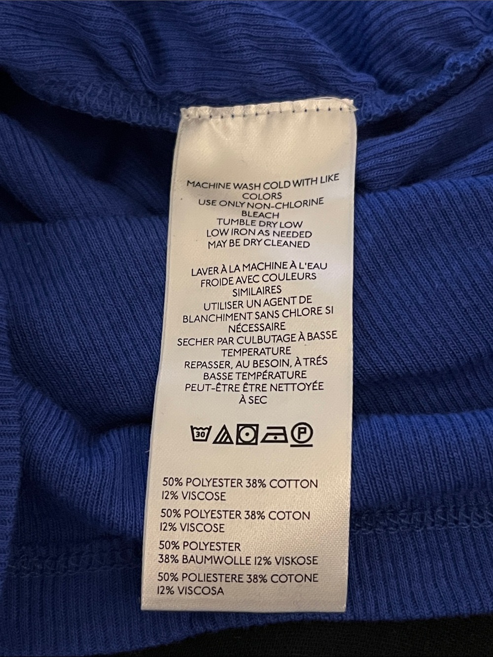 Free People Lucy Off-The-Shoulder Tee T Shirt Top Ribbed Blue Size XL - Picture 7 of 9